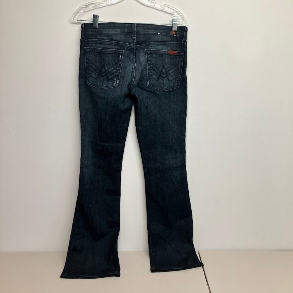 Y2K Vintage 7FAMK Low Rise Bootcut A Pocket Jeans Dark Wash Womens Size 27